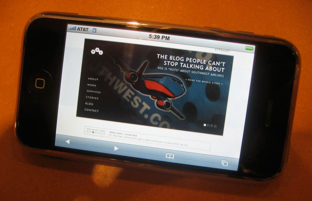 RD2inc.com on the iPhone RD2inc.com on the iPhone